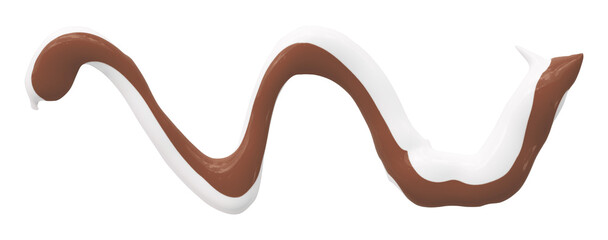 brown watercolor drop zigzag isolated on transparent background