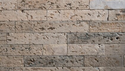 Close-up of a rustic textured stone wall