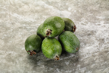 Fresh sweet juicy ripe feijoa