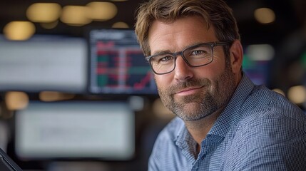 Fototapeta premium Portrait of a Confident Businessman