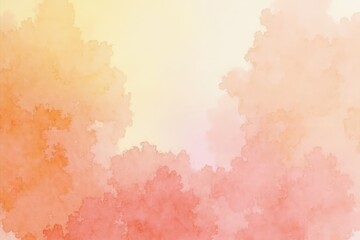 Fototapeta premium Soft watercolor abstract in warm peach and orange tones