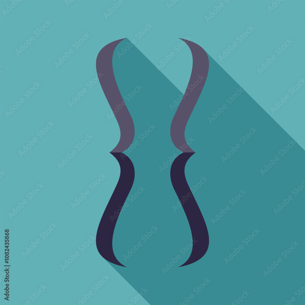 Poster curly brackets icon symbolizing coding, programming, and software development, set against a vibrant