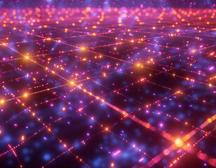 Obraz premium Neon Grid Lights.