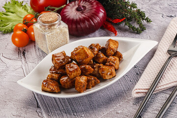 Chicken fillet with soya teriyaki sauce