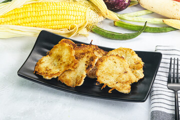 Tasty golden potato hash brown