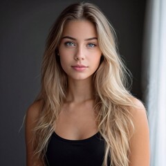 Naklejka premium Blonde junge Frau