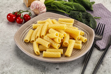 Italian cuisine - cooked pasta tortiglioni