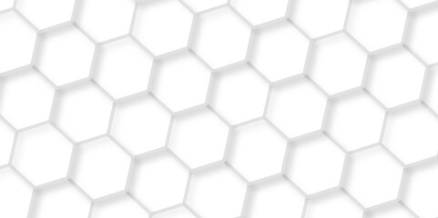 Abstract background white, gray hexagon with seamless geometric pattern texture design. futuristic geometry pattern honeycomb mosaic texture design. hexagon grid minimalist mesh cell texture design.
