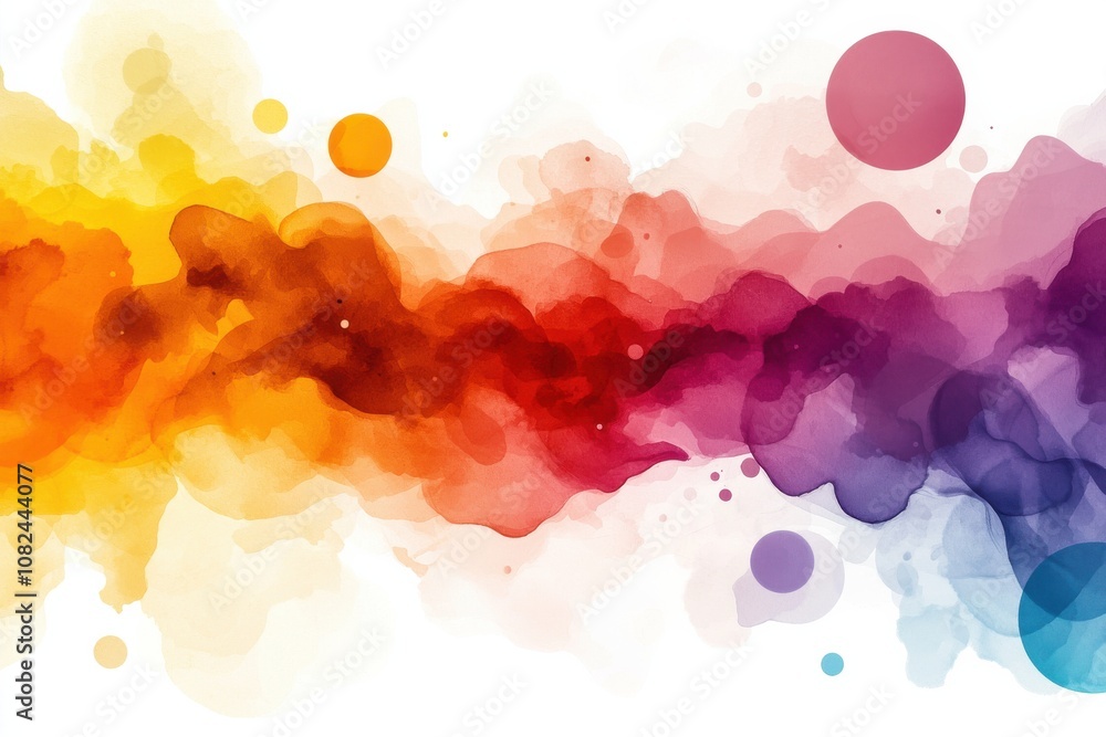 Aufkleber quantum computing of cryptography concept. a vibrant splash of colors seamlessly blending, creating 