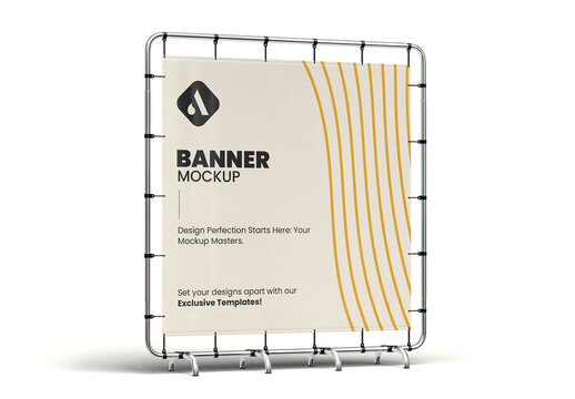 Square Street Banner Mockup