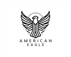 American Eagle logo design icon symbol vector illustration.