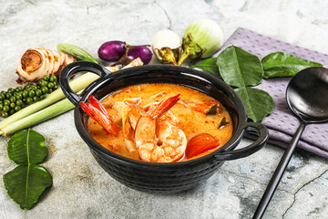 Tom Yum soup with prawn