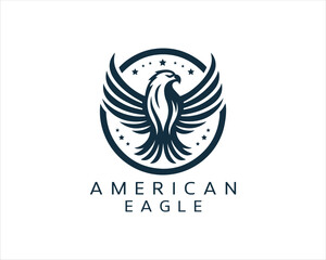 American Eagle logo design icon symbol vector illustration.