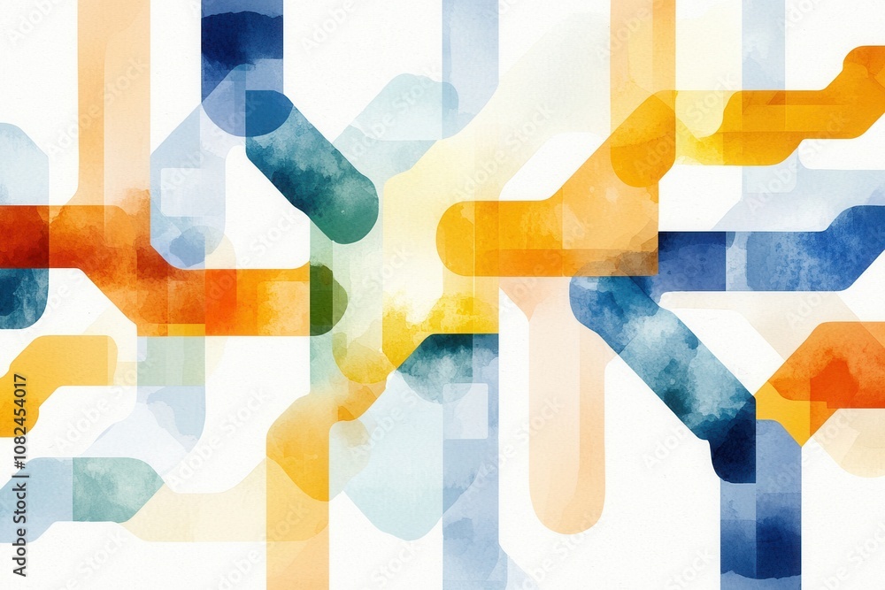 Aufkleber quantum computing of cryptography concept. a vibrant abstract design featuring colorful, overlapping