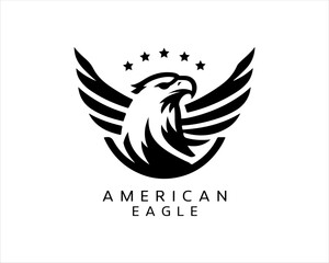 American Eagle logo design icon symbol vector illustration.