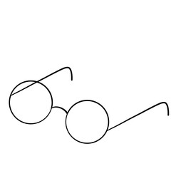 glasses on white background