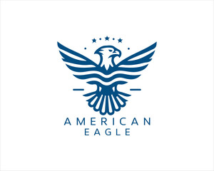 American Eagle logo design icon symbol vector illustration.