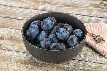 Fresh raw sweet juicy plum