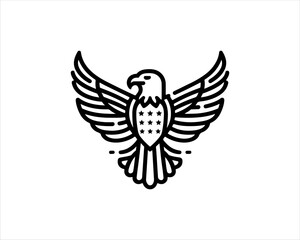 American Eagle logo design icon symbol vector illustration.