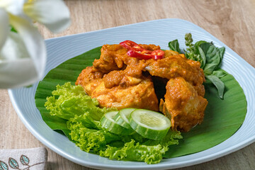 Spicy Ayam Goreng Bumbu Rujak - Indonesian Fried Chicken with Sweet and Savory Sauce
