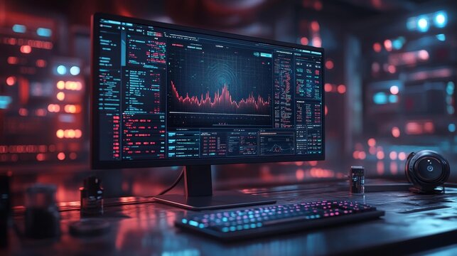 Cryptocurrency Trading Dashboard Digital Finance. Generative AI