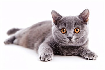 Obraz premium fluffy gray cat