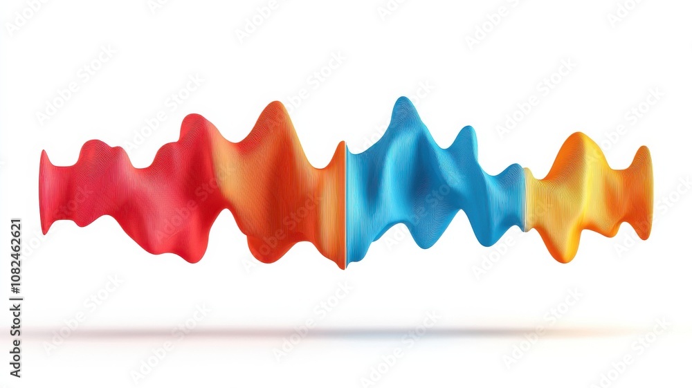 Poster quantum computing of cryptography concept. a vibrant, abstract design featuring undulating waves in 