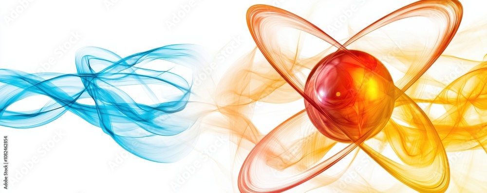 Poster quantum computing of cryptography concept. a vibrant illustration depicting an abstract representati