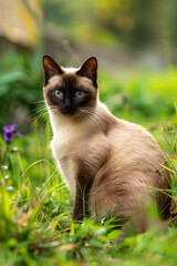 Siamese cat close up