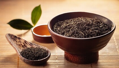 medicinal pu erh tea in ceramic cups