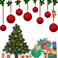 christmas tree and gifts