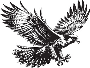 Obraz premium gyrfalcon vector illustration printable design