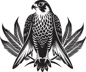 Fototapeta premium gyrfalcon vector illustration printable design