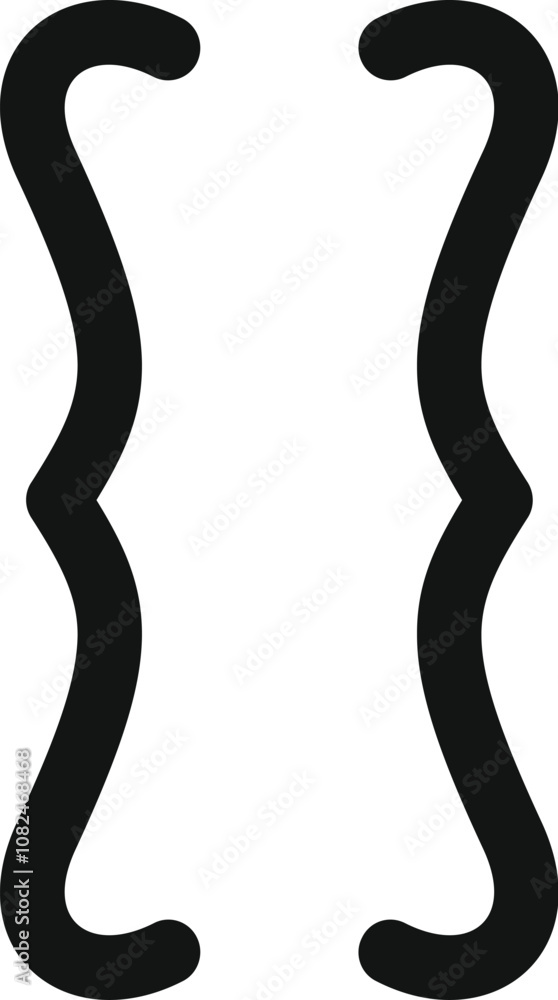Fototapete simple curly brackets icon symbolizing a code block or scope in various programming languages