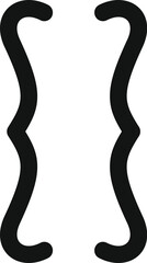 Naklejka premium Simple curly brackets icon symbolizing a code block or scope in various programming languages