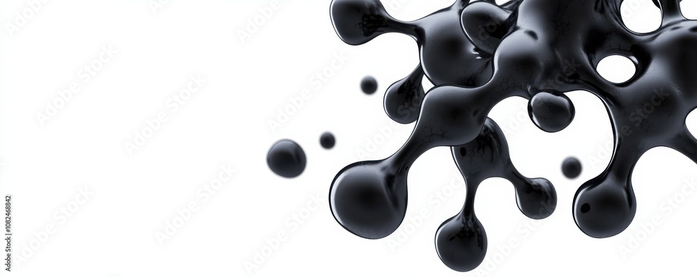Aufkleber quantum computing of cryptography concept. a close-up of black paint splatters on a white background