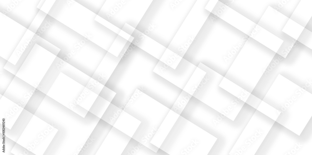 Poster abstract modern white and gray pattern geometric luxury gradient line background random square shape