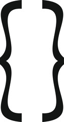 Black curly brackets symbolize a code block in programming or set notation in mathematics, emphasizing structure and organization