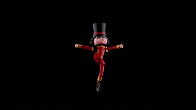 Christmas Nutcracker Dance 7, Animation.Full HD 1920&times;1080. Alpha Transparent.