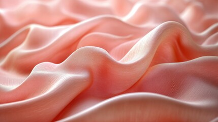 Fototapeta premium Soft, flowing fabric in gentle waves of peachy tones.