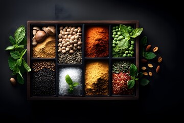 An Elegant Display of Vibrant Thai Herbal Ingredients Showcasing Rich Colors and Textures for Culinary Inspiration and Natural Wellness