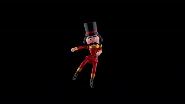 Christmas Nutcracker Dance 6, Animation.Full HD 1920&times;1080. Alpha Transparent.