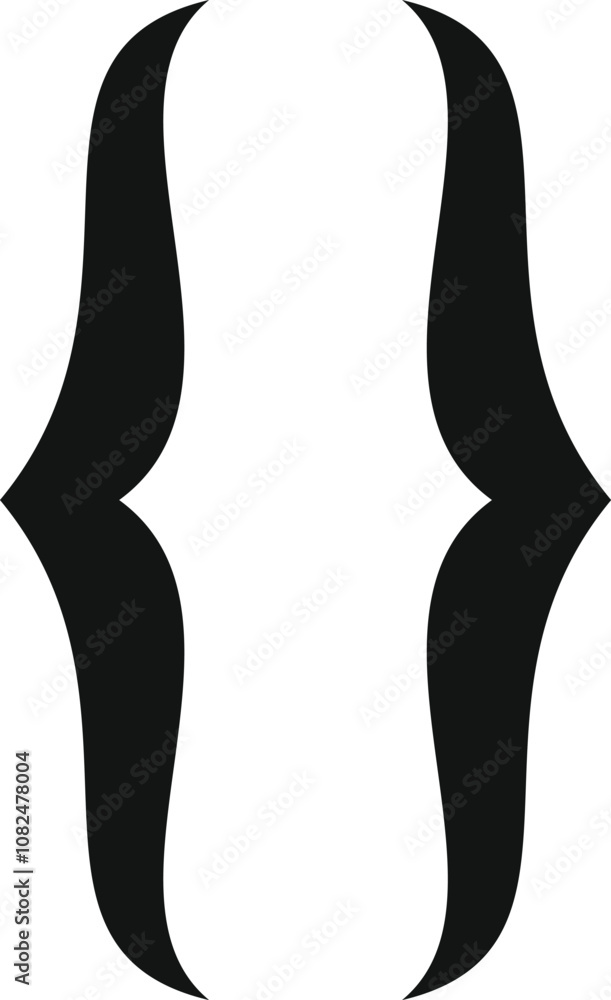 Poster black curly braces represent a fundamental symbol in programming code