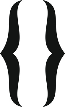 Black curly braces represent a fundamental symbol in programming code