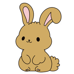 Colorful rabbit drawing