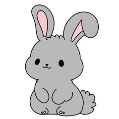 Colorful rabbit drawing