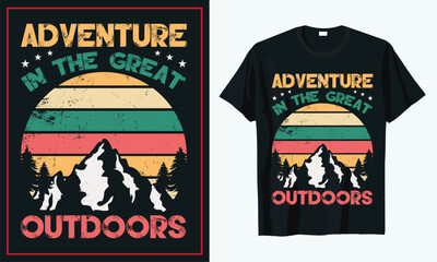 Adventure in the great outdoors  t shirt design, t shirt design concept, t shirt design template