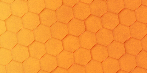 Abstract background hexagon pattern with grunge wall effect orange color texture. futuristic geometry pattern honeycomb mosaic orange texture design. hexagon minimalist mesh cell texture design.