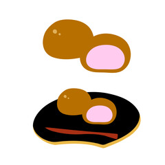 桜あんのまんじゅうの手描きカラーイラストセット