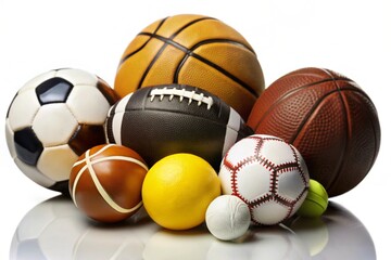 A set of sports balls generative ai
